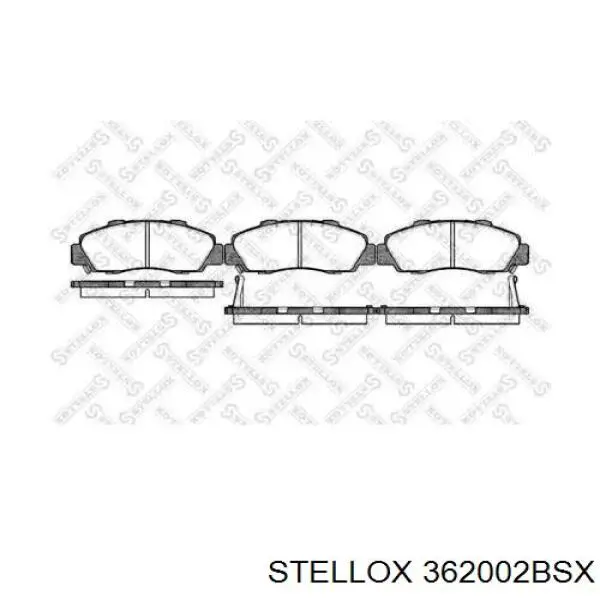 Передние тормозные колодки 362002BSX Stellox