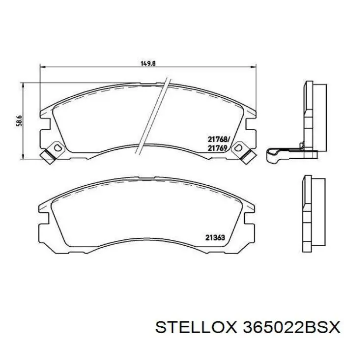 Колодки Stellox 365022BSX цена, от 27.26 USD