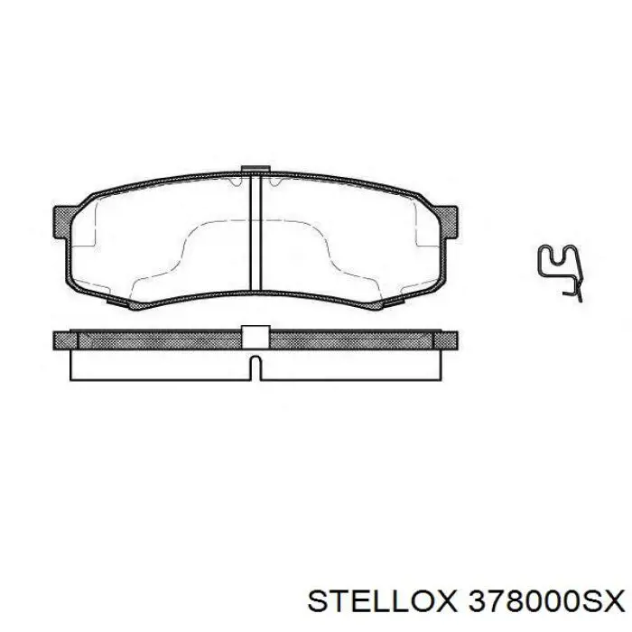 378000-SX Stellox задние тормозные колодки