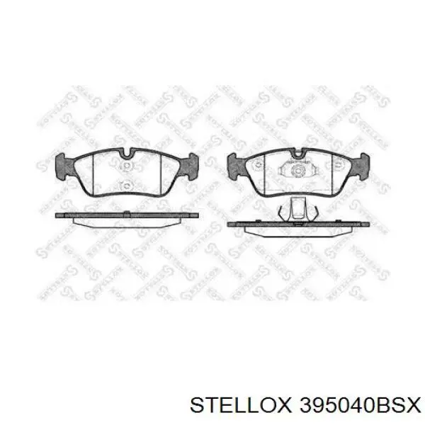 395 040B-SX Stellox колодки тормозные передние дисковые