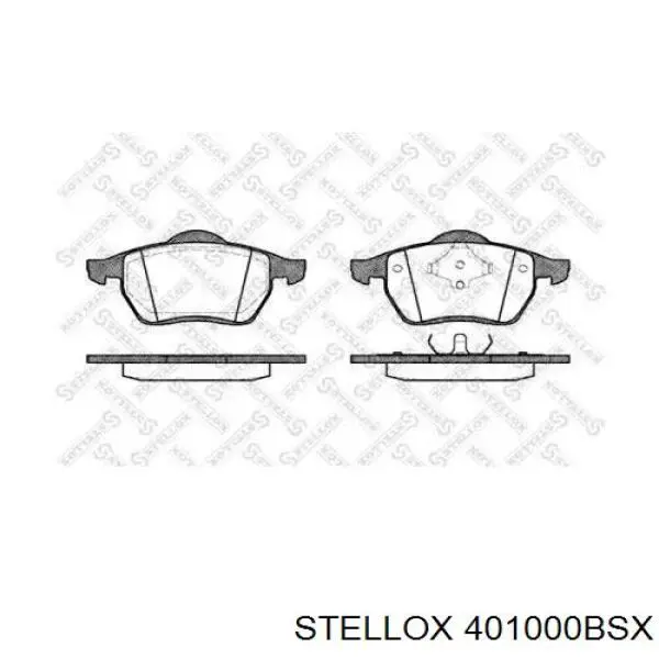 401000B-SX Stellox колодки тормозные передние дисковые