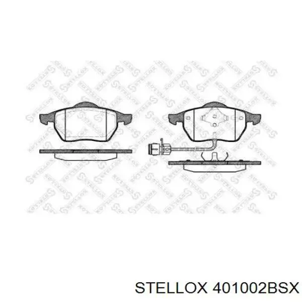 Передние тормозные колодки 401002BSX Stellox