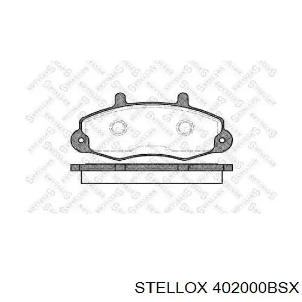 402 000B-SX Stellox колодки тормозные передние дисковые