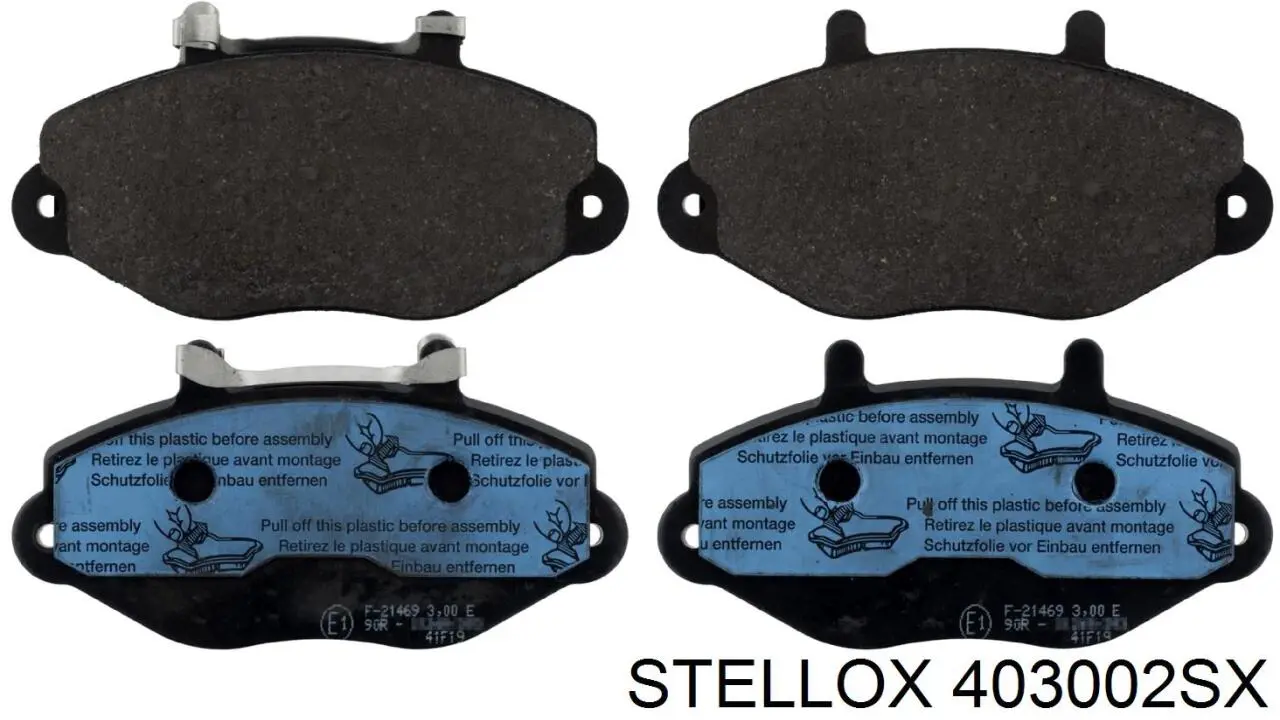 403002SX Stellox колодки тормозные передние дисковые