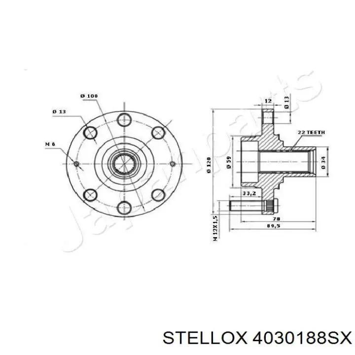 Купить 4030188SX Stellox Подшипник передней ступицы