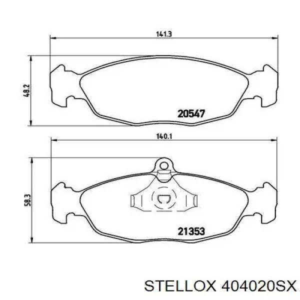 Купить 404020SX Stellox Колодки тормозные