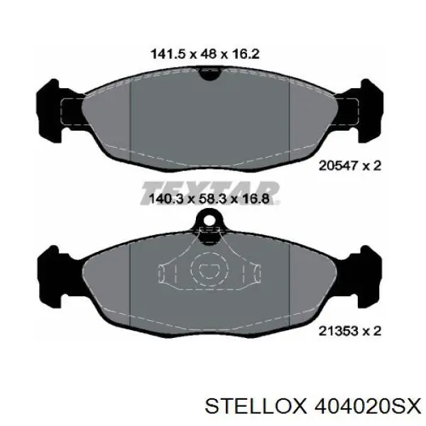 404020SX Stellox Колодки передние
