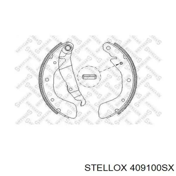 409 100-SX Stellox задние барабанные колодки