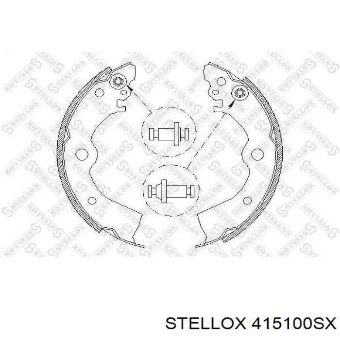 Колодки ручника 415100SX Stellox