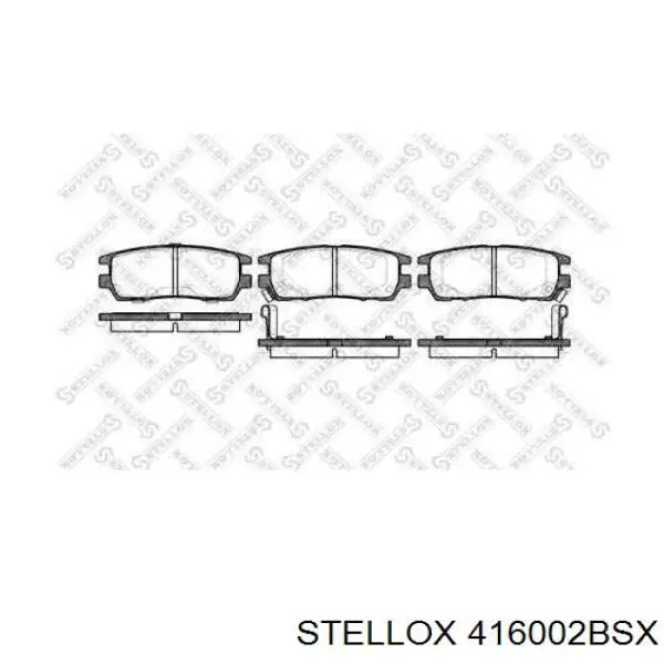 Передние тормозные колодки 416002BSX Stellox