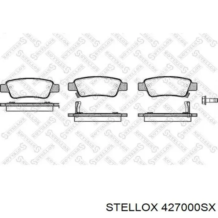 Купить 427000SX Stellox Колодки тормозные задние, дисковые