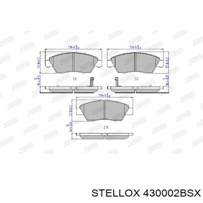 430002BSX Stellox Колодки передние