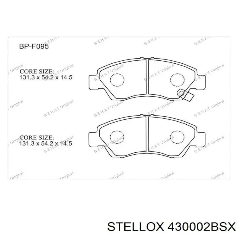 Колодки Stellox 430002BSX цена, от 16.16 USD