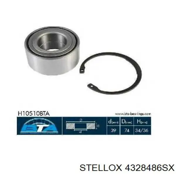 Купить 4328486SX Stellox Подшипник передней ступицы