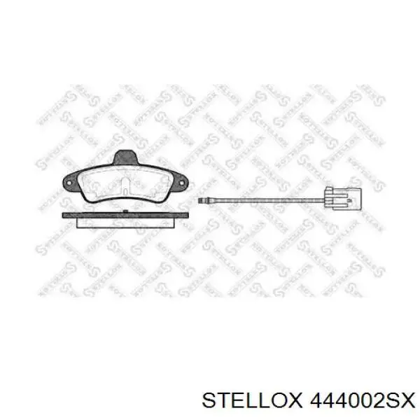 444002SX Stellox колодки тормозные задние дисковые