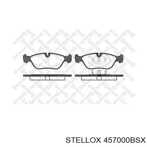 Передние тормозные колодки 457000BSX Stellox