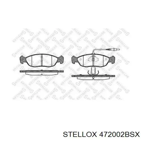 Передние тормозные колодки 472002BSX Stellox