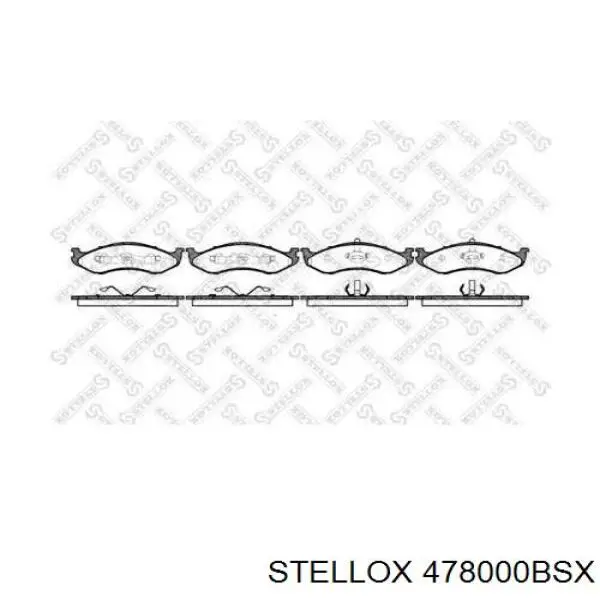 Передние тормозные колодки 478000BSX Stellox