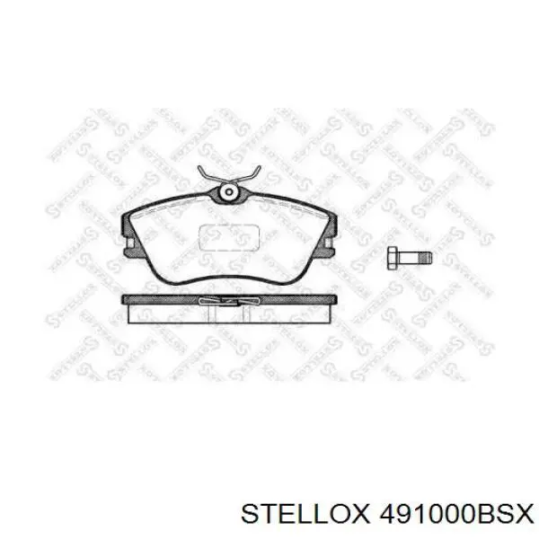 Передние тормозные колодки 491000BSX Stellox