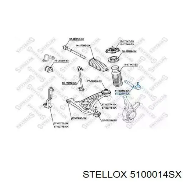 Рулевой наконечник 5100014SX Stellox