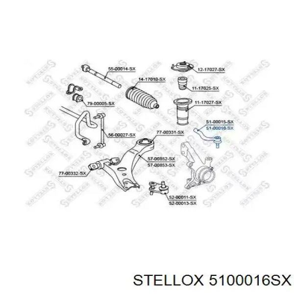 Рулевой наконечник 5100016SX Stellox