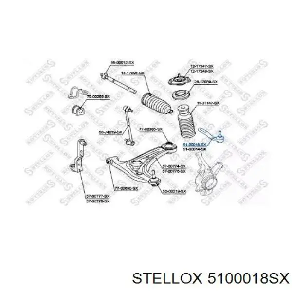 51-00018-SX Stellox рулевой наконечник