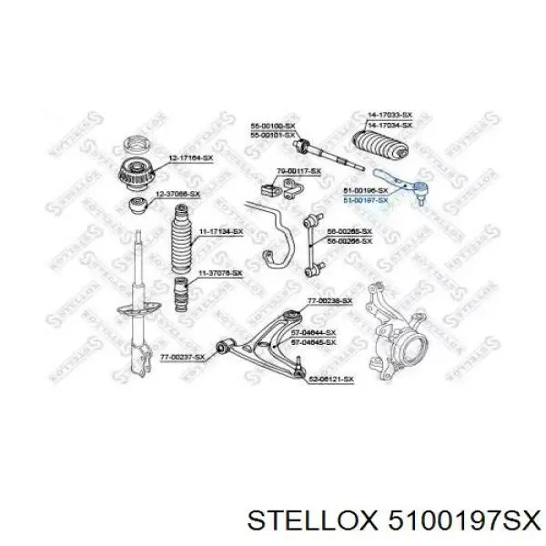 Рулевой наконечник 5100197SX Stellox