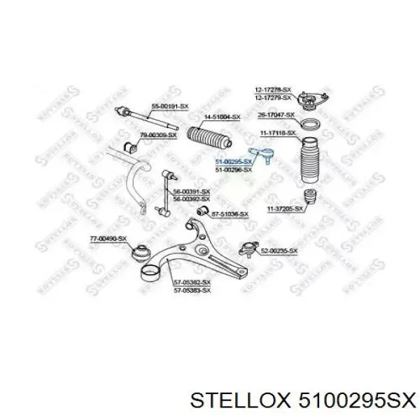 51-00295-SX Stellox наконечник рулевой тяги внешний