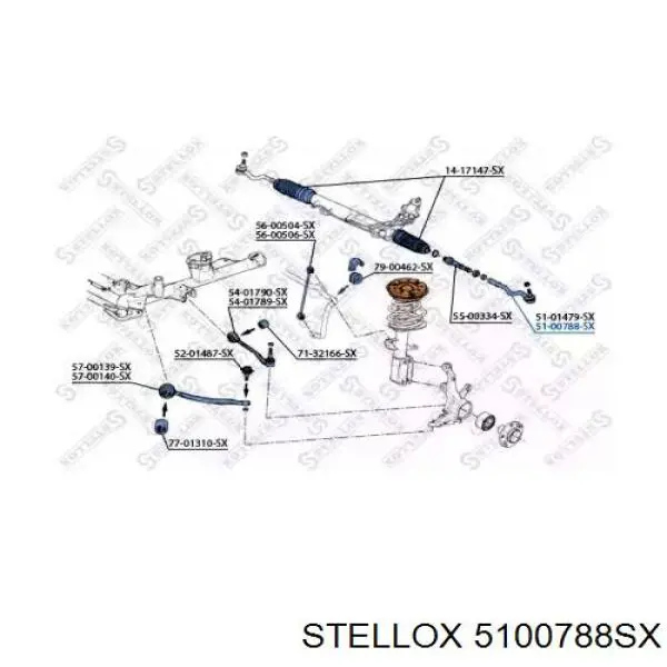 51-00788-SX Stellox рулевой наконечник