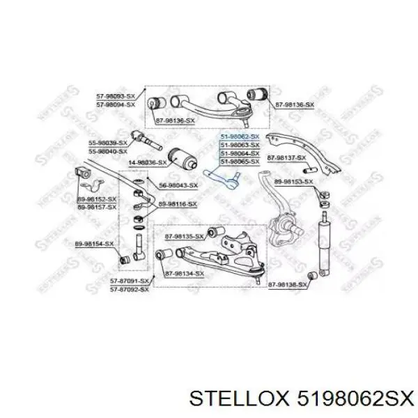 Рулевой наконечник 5198062SX Stellox