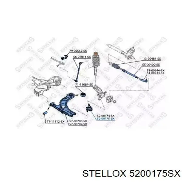 5200175SX Stellox шаровая опора нижняя правая