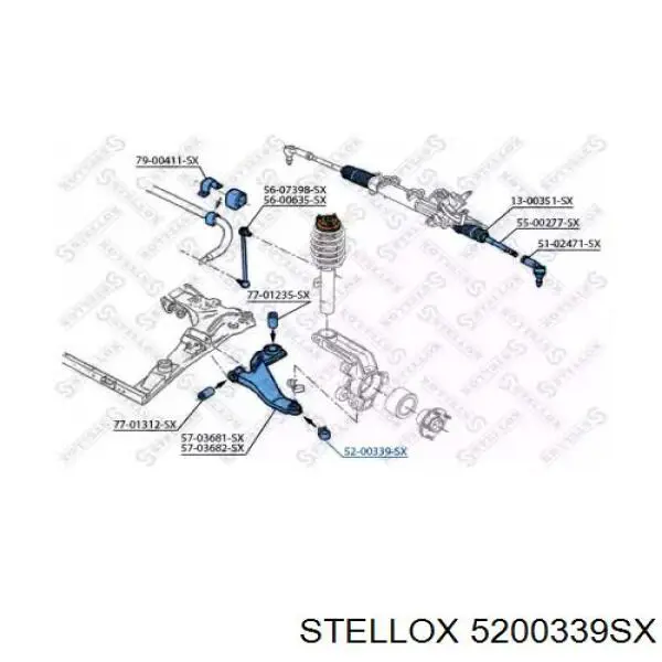 52-00339-SX Stellox шаровая опора нижняя