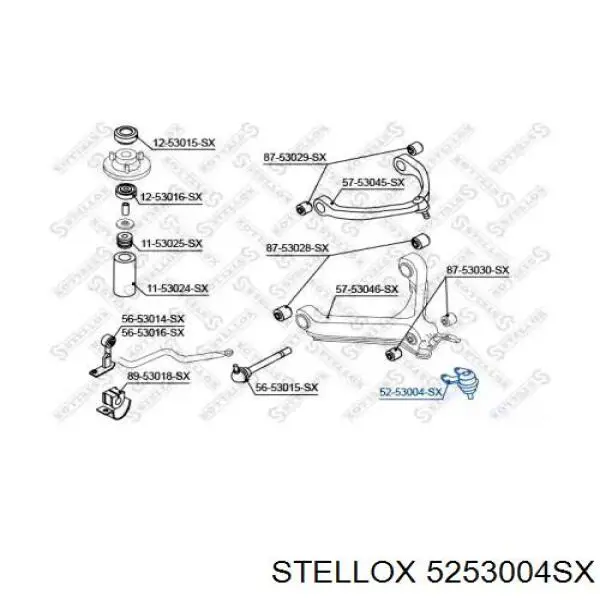 Нижняя шаровая опора 5253004SX Stellox