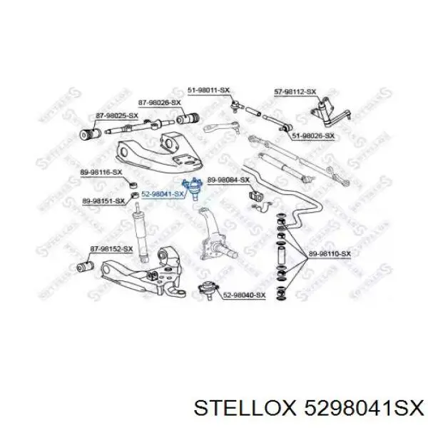 52-98041-SX Stellox шаровая опора верхняя