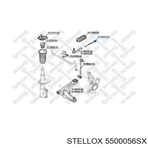 Рулевая тяга 5500056SX Stellox