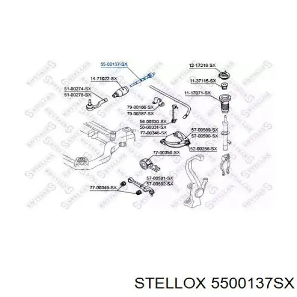 55-00137-SX Stellox рулевая тяга