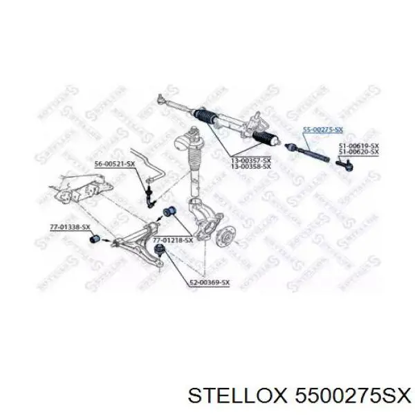 Рулевой наконечник HONDA 53540SLNA01