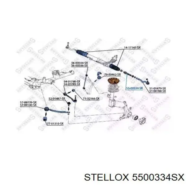 55-00334-SX Stellox рулевая тяга
