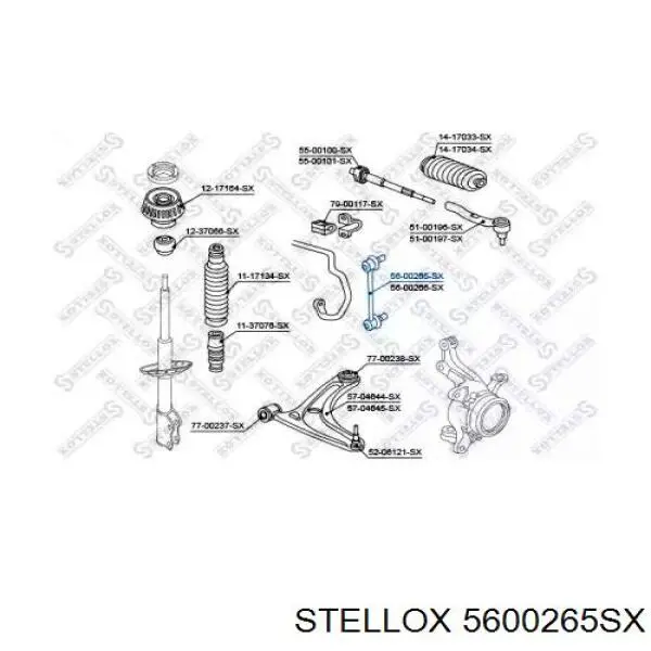 Стойка стабилизатора переднего левая 5600265SX Stellox