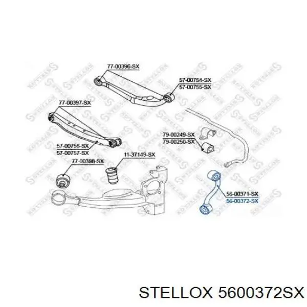 56-00372-SX Stellox стойка стабилизатора заднего правая