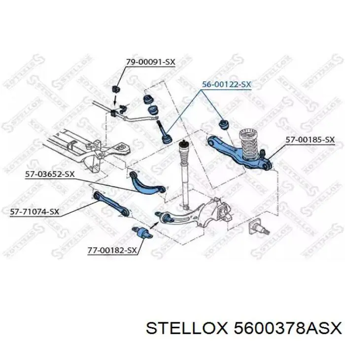 5600378ASX Stellox Стойка переднего стабилизатора