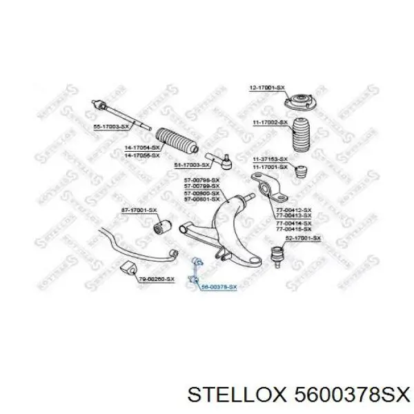 Тяга переднего стабилизатора Stellox 5600378SX цена, от 8.04 USD