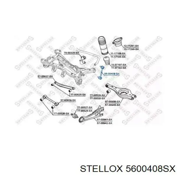 5600408SX Stellox Тяжка стабилизатора, заднего