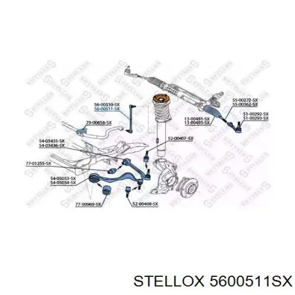 56-00511-SX Stellox стойка стабилизатора переднего правая