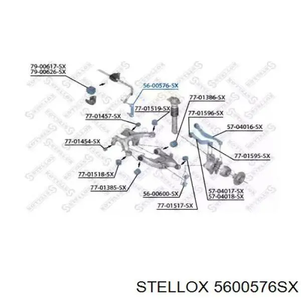 56-00576-SX Stellox стойка стабилизатора заднего