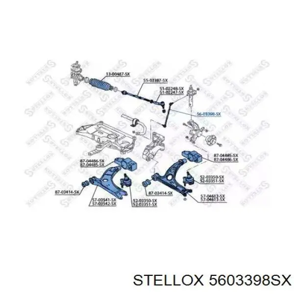 56-03398-SX Stellox стойка стабилизатора переднего