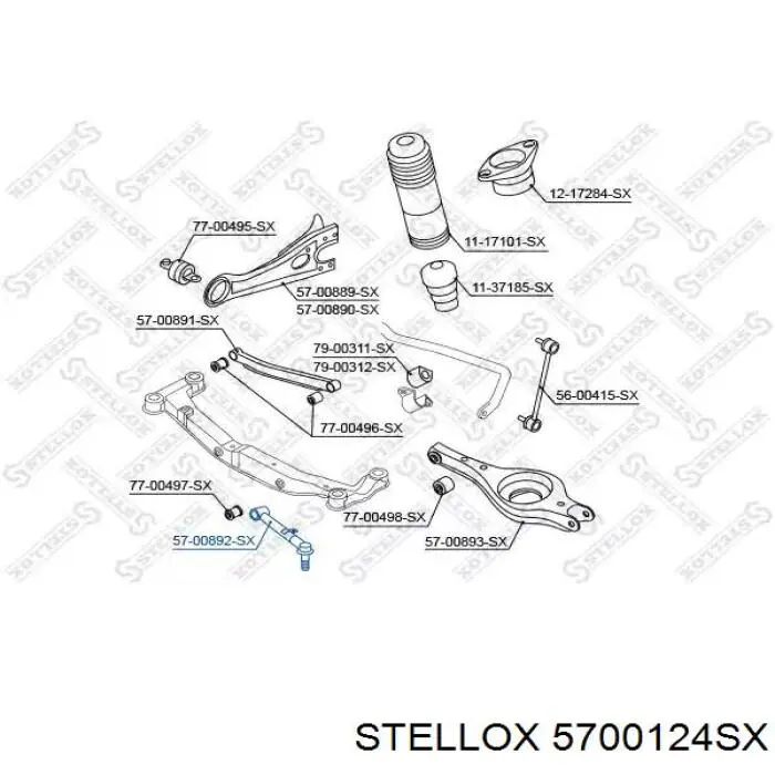 Рычаг передней подвески верхний, левый Stellox 5700124SX