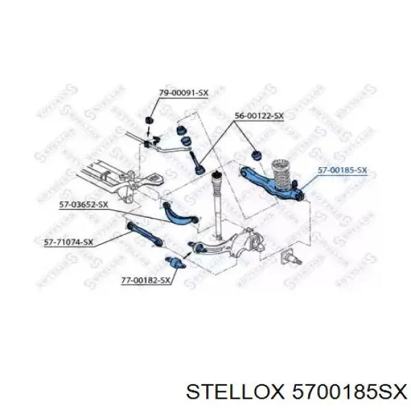 Нижний рычаг задней подвески 5700185SX Stellox