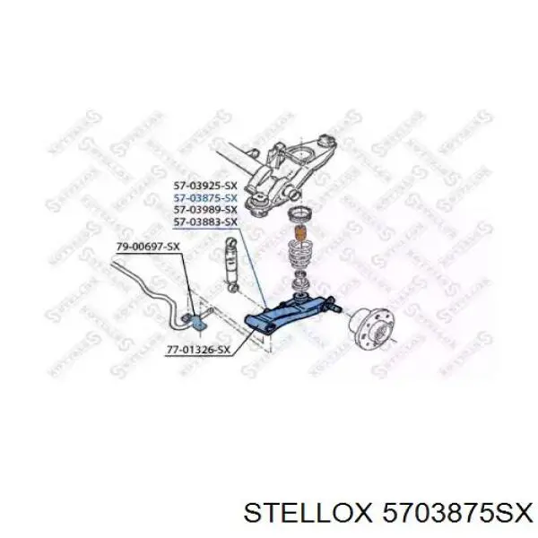 Рычаг передней подвески нижний левый 5703875SX Stellox