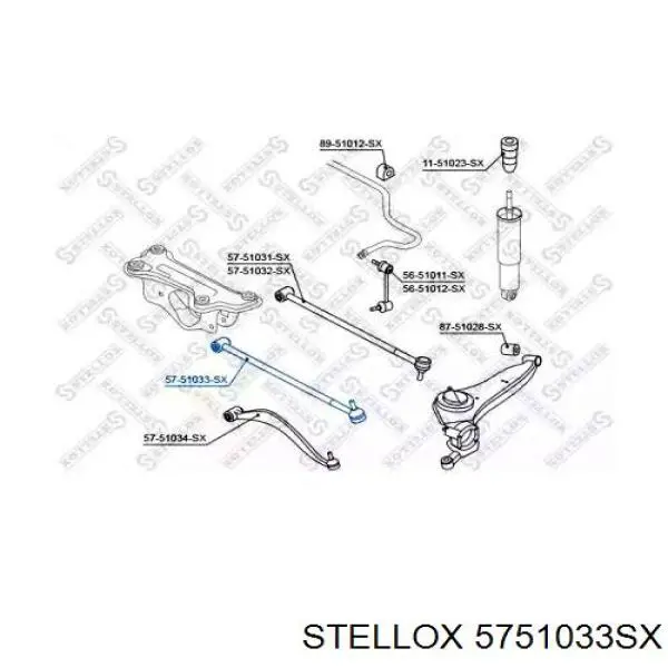 Рычаг задней подвески верхний левый 5751033SX Stellox